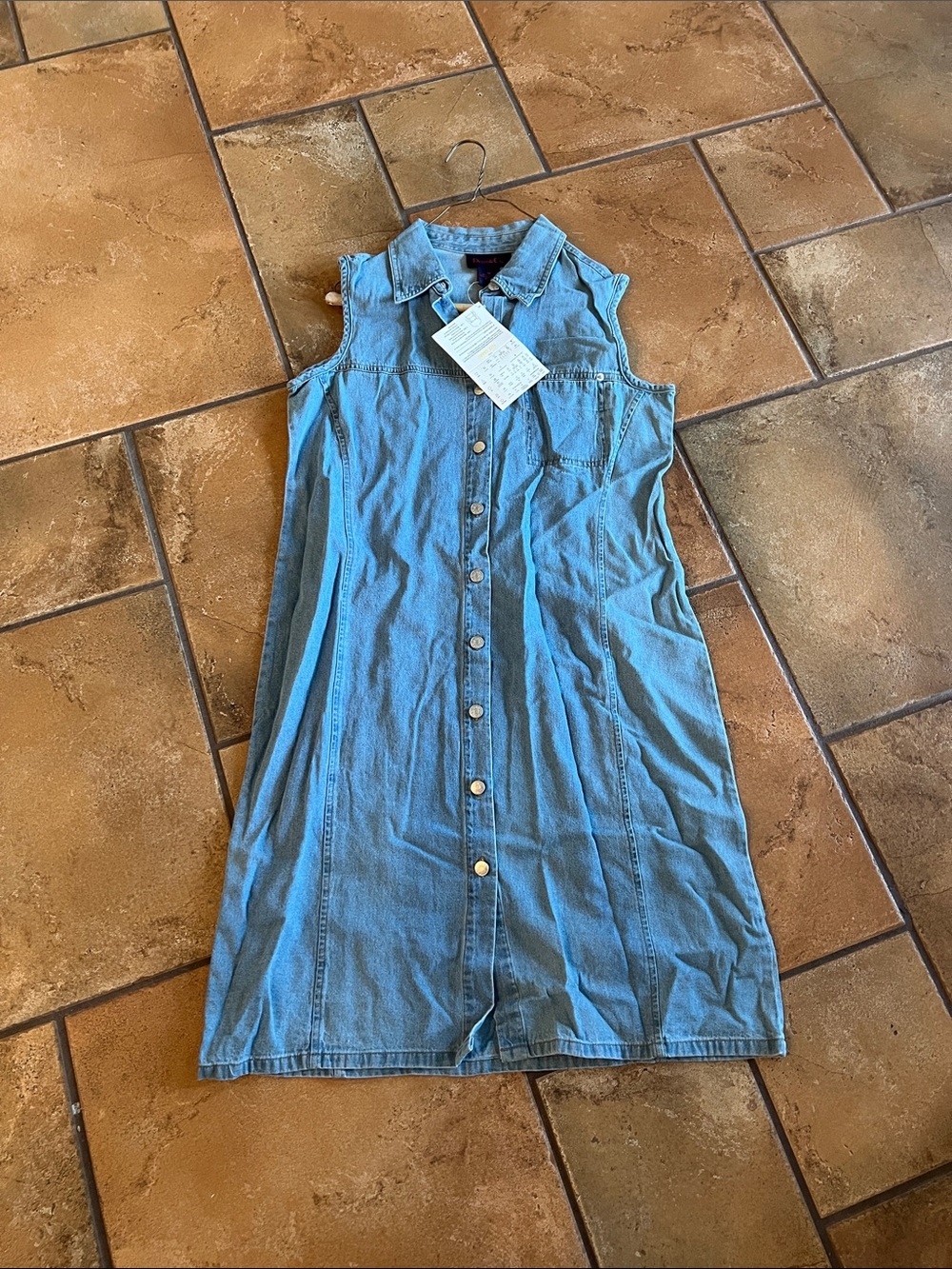 DENIM & CO DENIM SLEEVELESS DRESS NWT